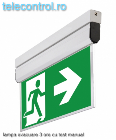 evacuare - EOL Lampa EXIT evacuare aplicata, IP20, 3h, mentinut, test manual, 3.8W, Intelight 40095