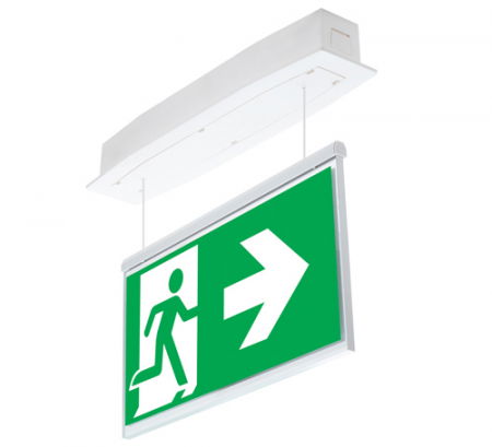 Lampa EXIT 2 fete pentru centrala de baterii, incastrata, 5W, test prin centrala baterii, IP54, Intelight 94640