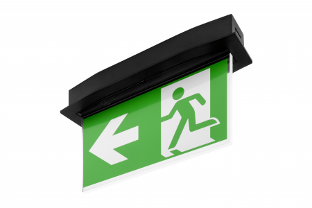 evacuare - Lampa exit IP54, incastrata, 3h, 5W, permanent, test automat, Intelight 93986