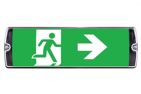 evacuare - Lampa exit IP65, functionare mentinut, autonomie 3h, cu test manual, 3.5W, 5000K, Intelight 89295