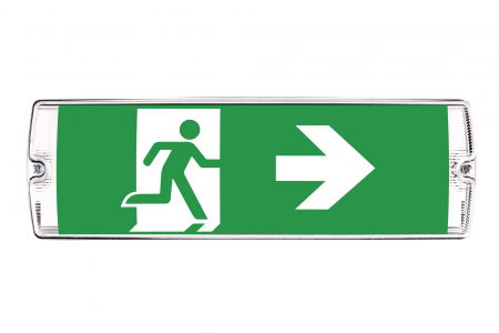 evacuare - Lampa exit IP65, functionare nementinut, autonomie 3h, test automat, 2W, 5000K, Intelight 91534
