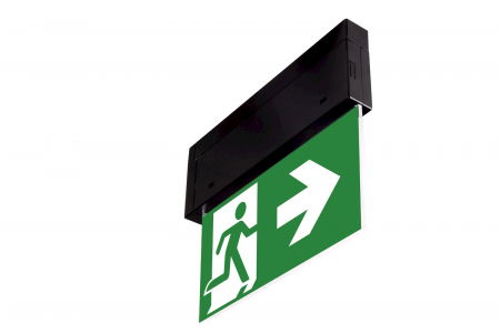 Lampa iluminat evacuare directional, neagra, aparenta, 1 ora, 1.5W, nementinut, test manual, IP20,  Intelight 90680 [4]