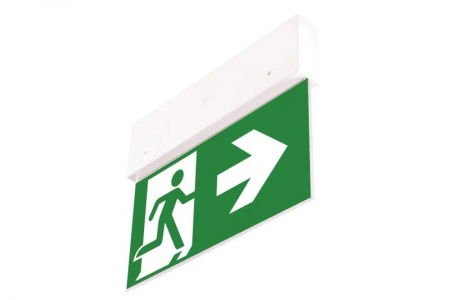 Lampa iluminat evacuare directional pentru centrala de baterii, alba, aparenta, 1.5W, test prin centrala de baterii, IP20,  Intelight 90580 [1]