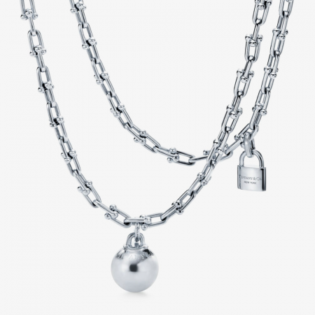 Verighete - Colier Lant cu Pandantiv Argintiu