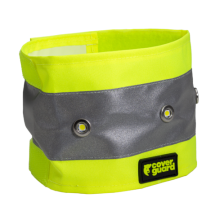 Accesorii reflectorizante (HI-VIS) - COVERGUARD KOUKOU, Bandă reflectorizantă pentru mână cu LED, galben HV, reglabilă cu Velcro