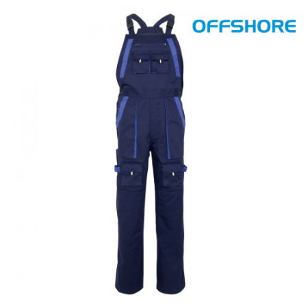 Pantaloni cu pieptar - FIJI, Pantalon de lucru cu pieptar din tercot, 235 g/mp