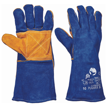 PROTECȚIA MÂINILOR - PUGNAX BLUE, Manusi de sudura din piele de bovina