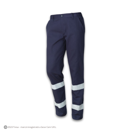 Pantaloni standard - ROAD, Pantaloni cu benzi reflectorizante din 100% bumbac, 260 g/mp