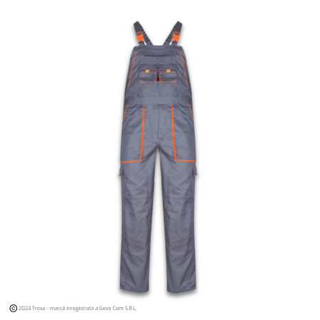 Pantaloni cu pieptar - SAMOA, Salopetă de lucru din tercot, 235 g/mp