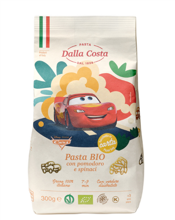 PASTE TRICOLORE DISNEY CARS ECO  300GR DALLA COSTA [1]