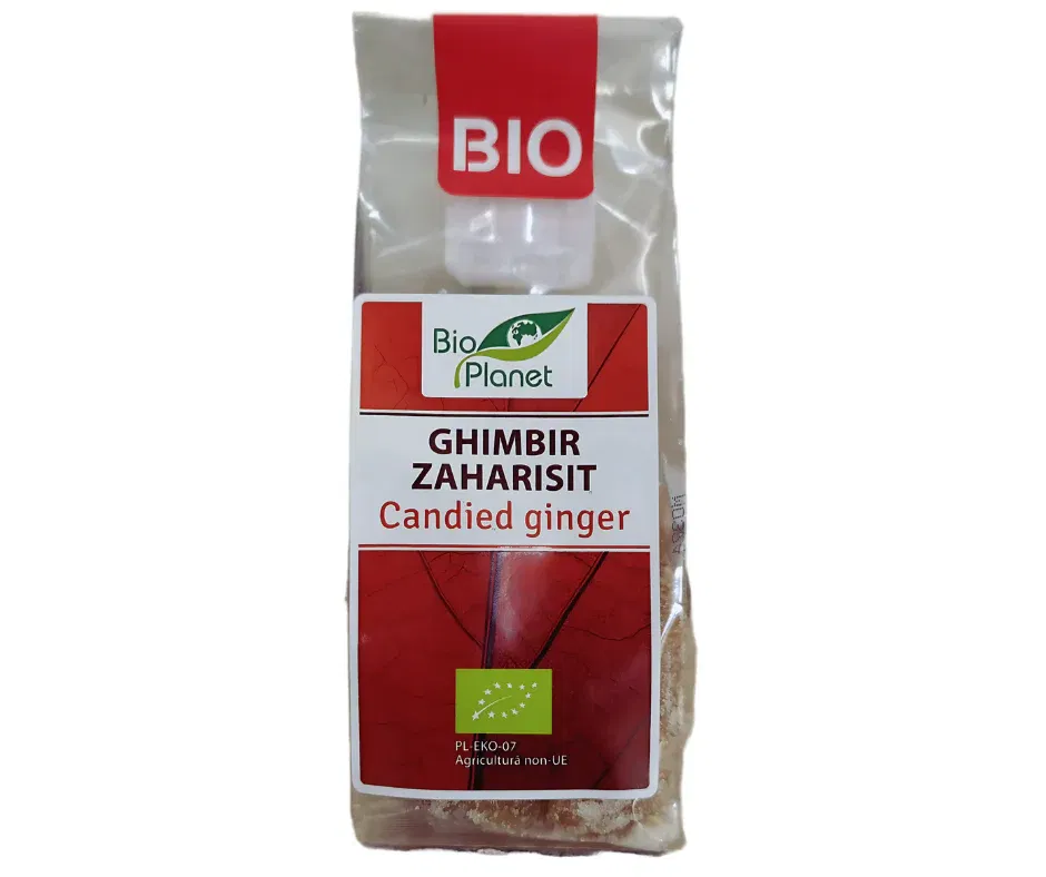 Fructe uscate - GHIMBIR USCAT CU ZAHAR ECO 100 GR BIO PLANET