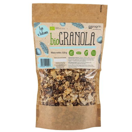 Fructe uscate - GRANOLA  CU COCOS ECO 320GR PAPAGRIN
