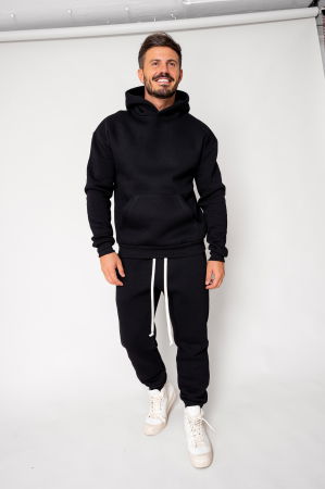 BARBATI - Set Winter hanorac si pantalon Black