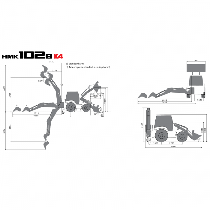 Buldoexcavator Hidromek HMK 102 B Alpha – 100 CP, 9.24T, pompa axiala BOSCH [6]