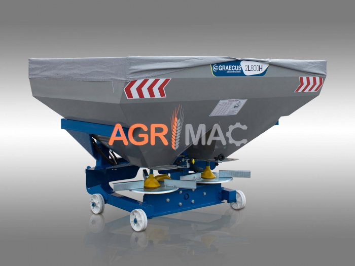Distribuitor de îngrășăminte cu 2 discuri și sărăriță hidraulică 2L800H – 800L, 18-20m [10]