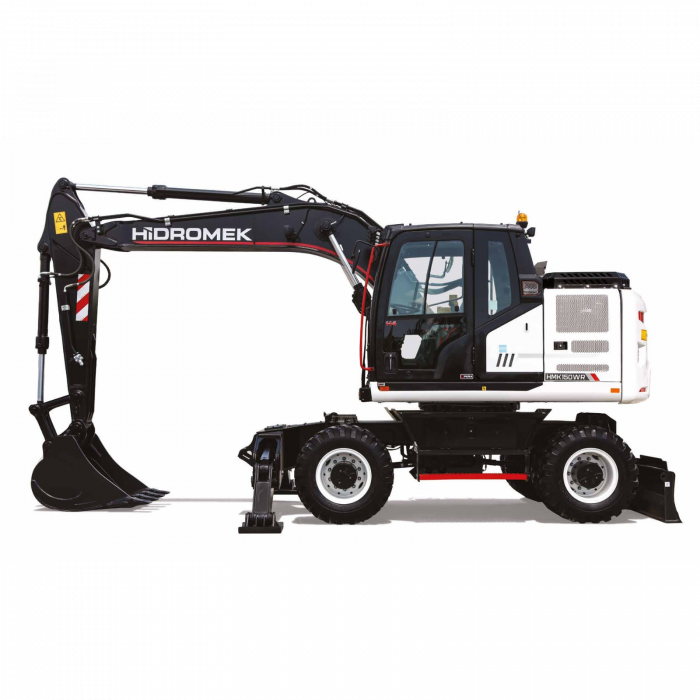 HMK 150 WR – Excavator Compact pe Roți, Motor Deutz 141 CP, Cupă 0,6 m³, Sistem Hidraulic 2×160 L/min [2]