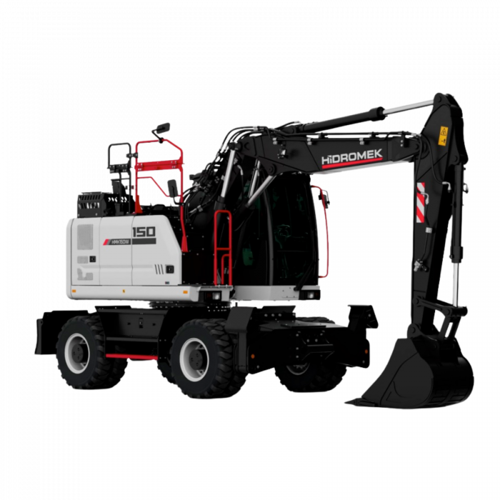 HMK 150 WR – Excavator Compact pe Roți, Motor Deutz 141 CP, Cupă 0,6 m³, Sistem Hidraulic 2×160 L/min [1]