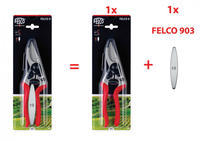 Foarfeca profesionala FELCO 8  + gresie diamentata FELCO 903 [3]