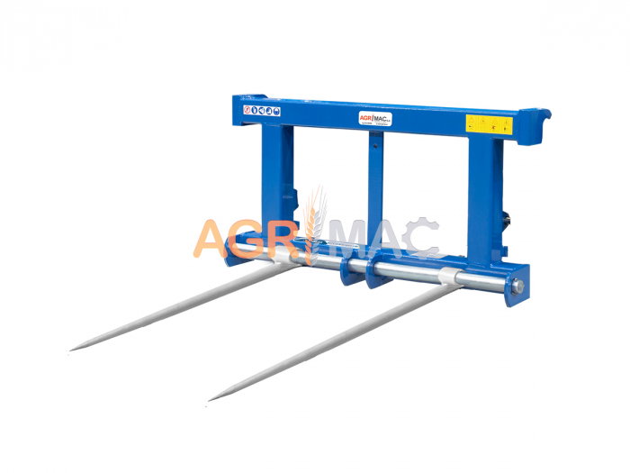 Furci baloți GRAECUS EHB800 – 800 kg, vârfuri 1165 mm, pliabile, cuplare Euro-hitch [1]