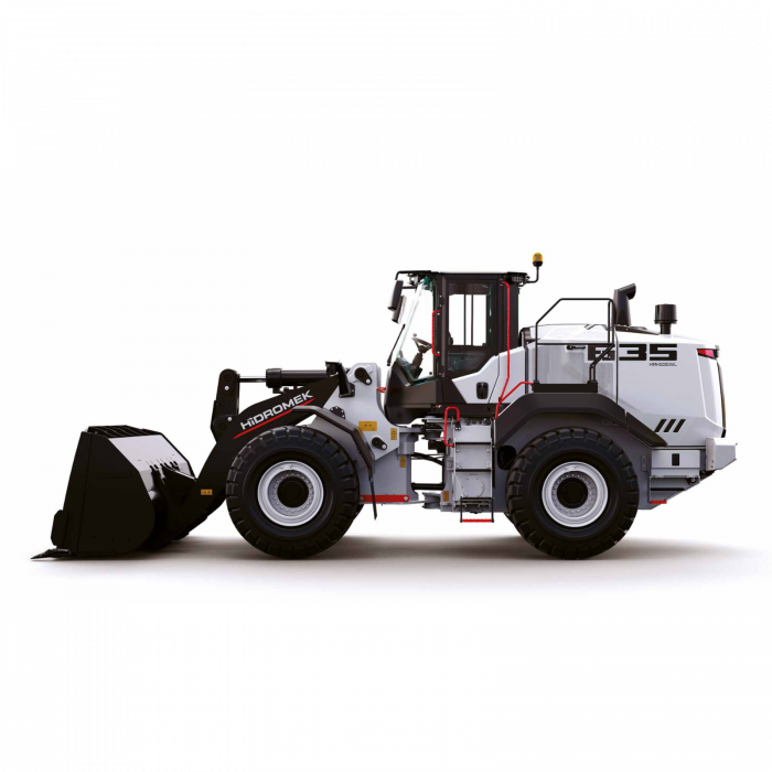 Hidromek HMK 635 WL – Încărcător frontal articulat 4×4, motor Mercedes 282 CP, cupă 3.5 m³, transmisie automată [2]