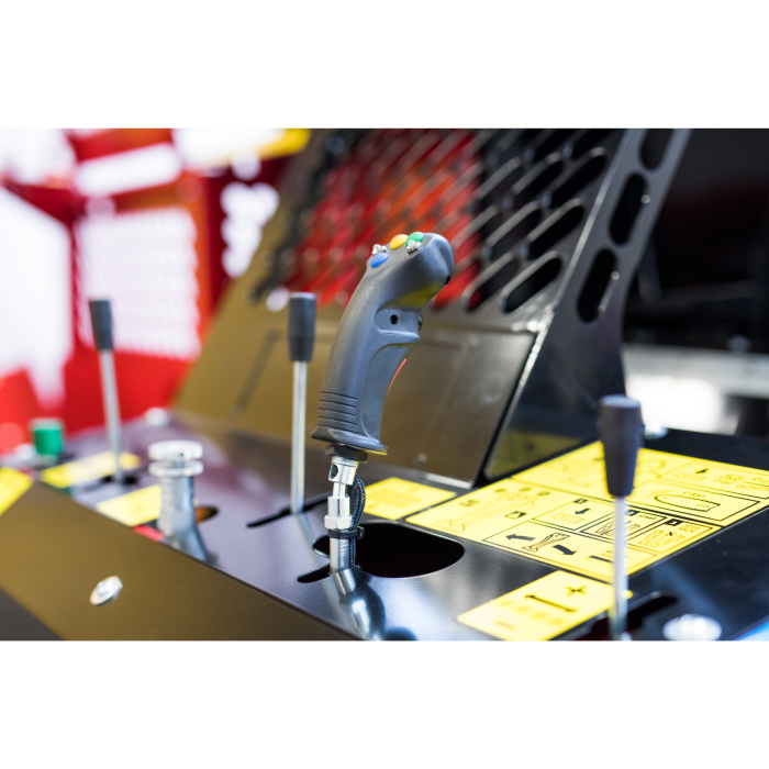 Japa 395 E – linie tăiere-despicare electrică cu motor 10 kW și pană 12,5 tone [15]