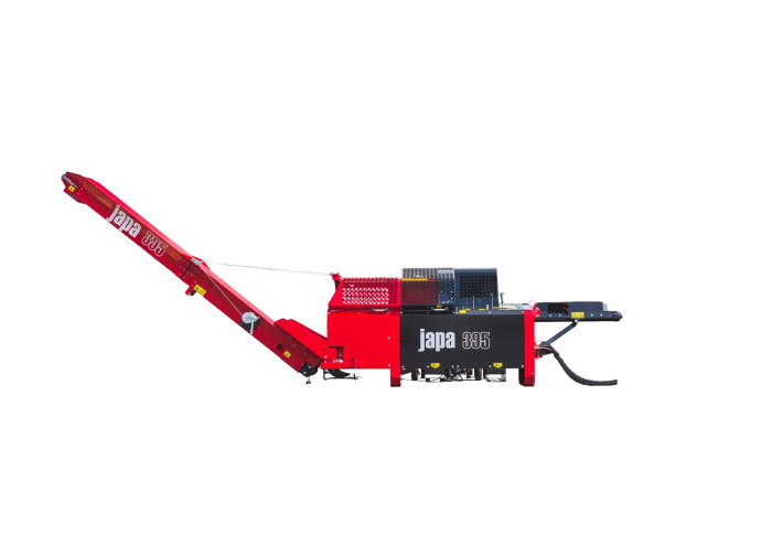 Japa 395 TR – Procesator lemne PTO tractor cu despicare 12,5 t și bandă 4,4 m, control hidraulic [1]