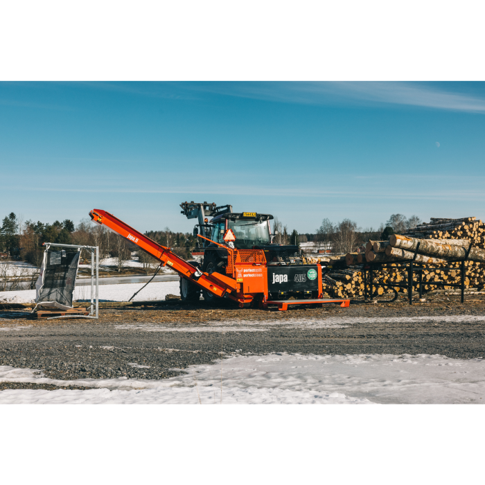 Japa 405 TRE – Linie tăiere & despicare lemn cu motor 10 kW + PTO tractor, Perfect Split™ & Clean™, 12,5 tone [28]
