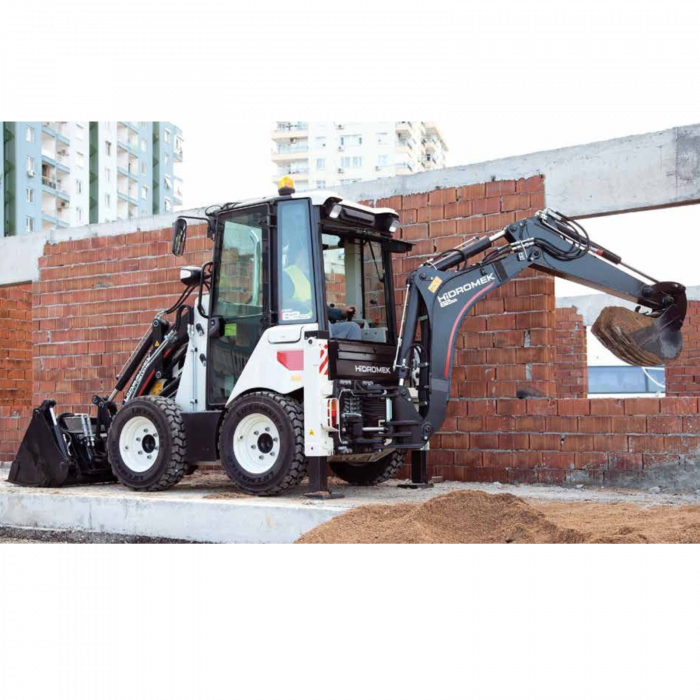 Mini Buldoexcavator cu roti Hidromek, 5 tone, motor Kubota 65 cp, AC, HMK 62 SS [3]