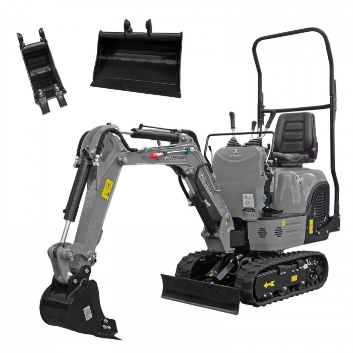 Mini Excavator Jansen MB-800, 800 kg, Motor Benzină Kohler 9.5 CP - Disponibil la Uneltisimo.ro [1]