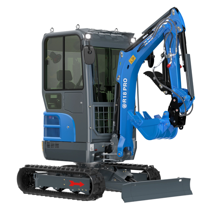 RIPPA R18 PRO – Miniexcavator profesional cu cabina 1,8 tone cu motor Kubota [1]