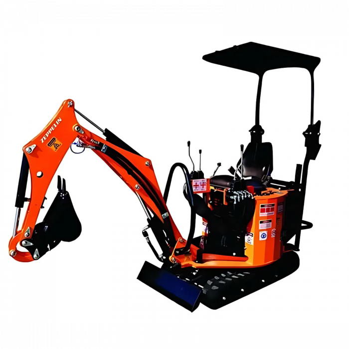 Miniexcavator Zeppelin – 13.5 CP, motor Briggs & Stratton, cupă 20 cm [1]