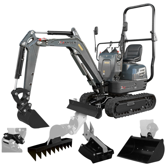 JANSEN MB-700 – miniexcavator 8.5 CP, compact [1]