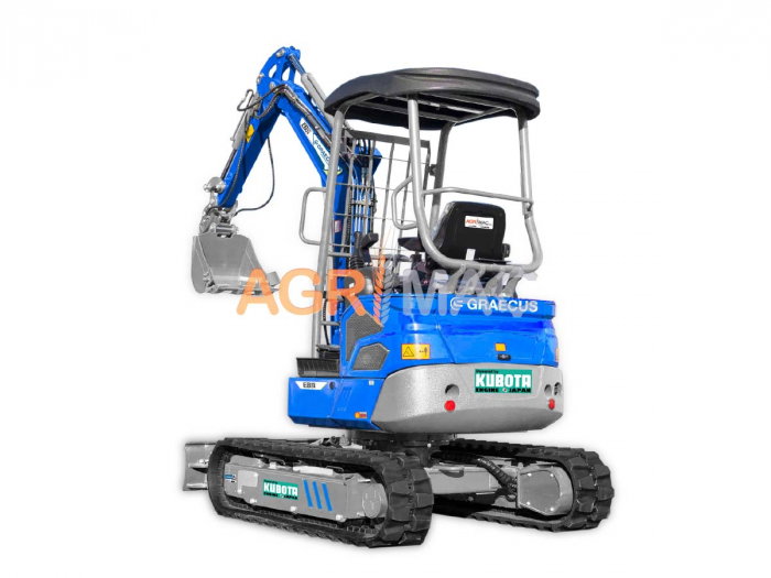 EB24-PRO – Miniexcavator 2.4 T cu Braț Lateral, Motor Kubota 19 CP, Cupă 400 mm [2]