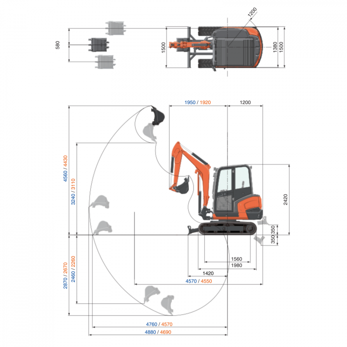 Miniexcavator Kubota KX030-4 – 24 CP, 2.79T, motor diesel [4]
