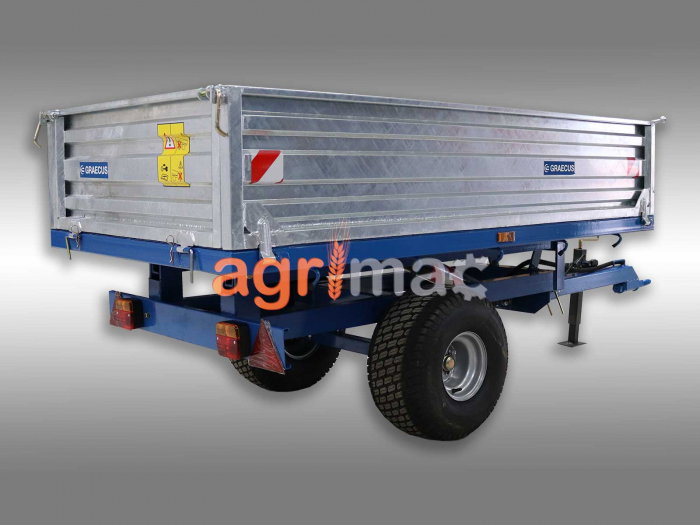 Remorcă agricolă MT1500-H – 1500 kg, basculare hidraulică, obloane galvanizate [3]