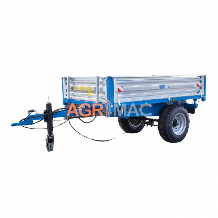 Remorcă agricolă MT3000-3H – 3000 kg, basculare hidraulică triplă, frâne ADR [1]