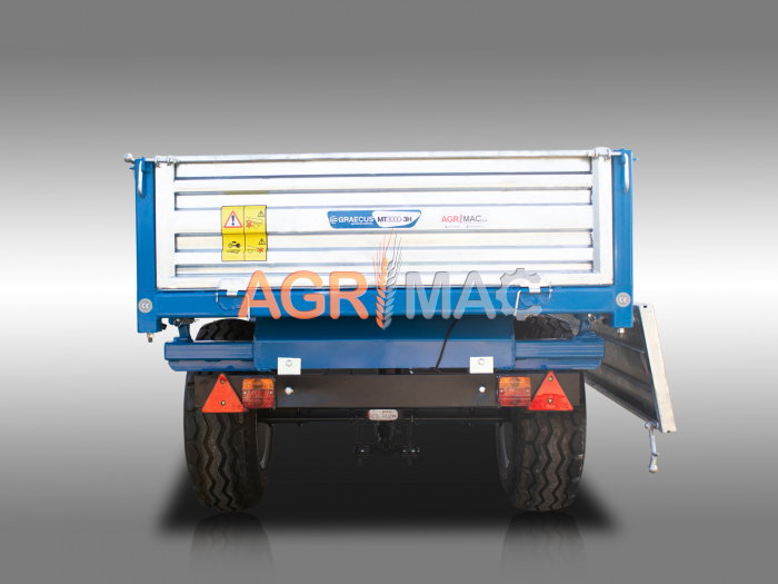 Remorcă agricolă MT3000-3H – 3000 kg, basculare hidraulică triplă, frâne ADR [7]