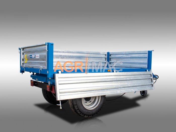 Remorcă agricolă MT3000-3H – 3000 kg, basculare hidraulică triplă, frâne ADR [9]