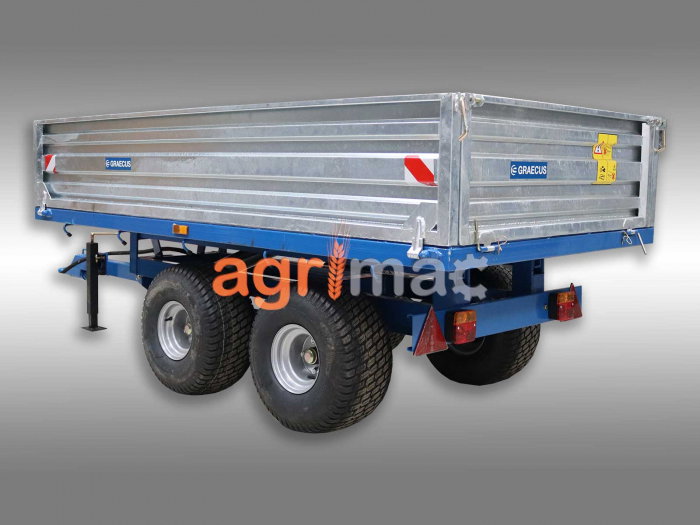 Remorcă agricolă DT2500-H – 2500 kg, basculare hidraulică, obloane galvanizate [5]