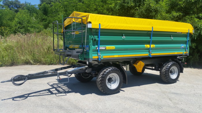 Remorcă Oehler ZDK 70 – 7T, 2 axe, basculare pe 3 părți, frânare pneumatică [5]