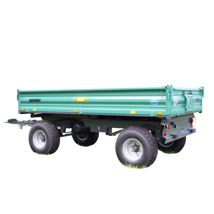 Remorcă Oehler ZDK 70 – 7T, 2 axe, basculare pe 3 părți, frânare pneumatică [1]