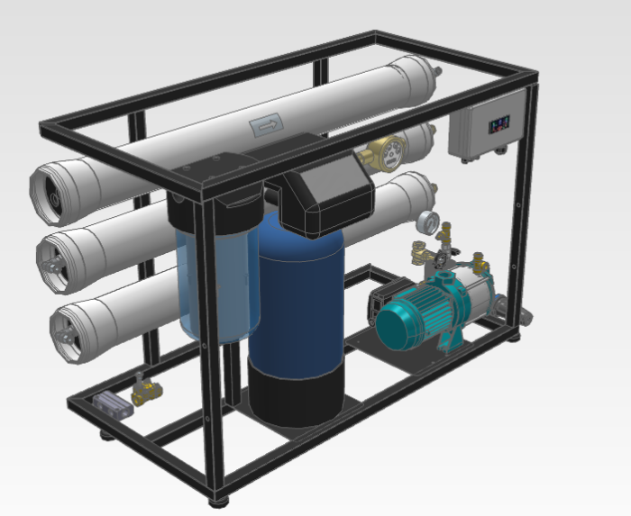 Sistem spălare panouri solare cu osmoză inversă 3 trepte – profesional [1]