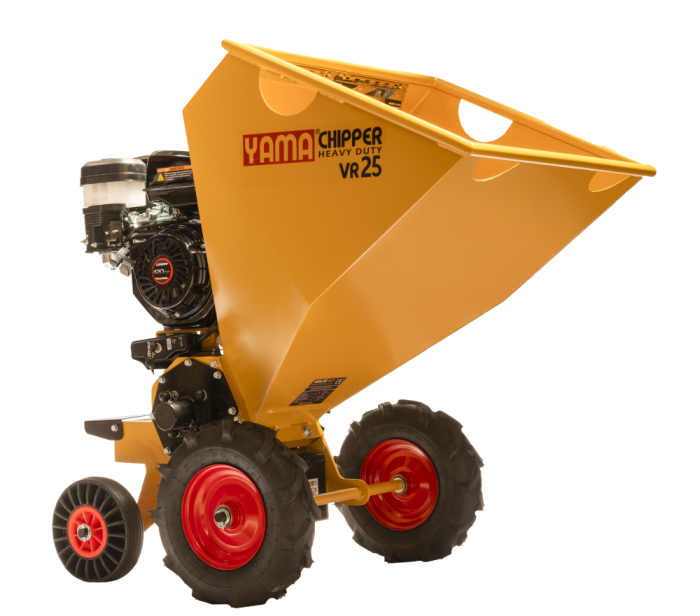 YAMACHIPPER VR25 – Tocător crengi profesional cu motor GT 18 CP, cuțite 25 cm, evacuare la sol, ramuri până la Ø 80 mm [1]