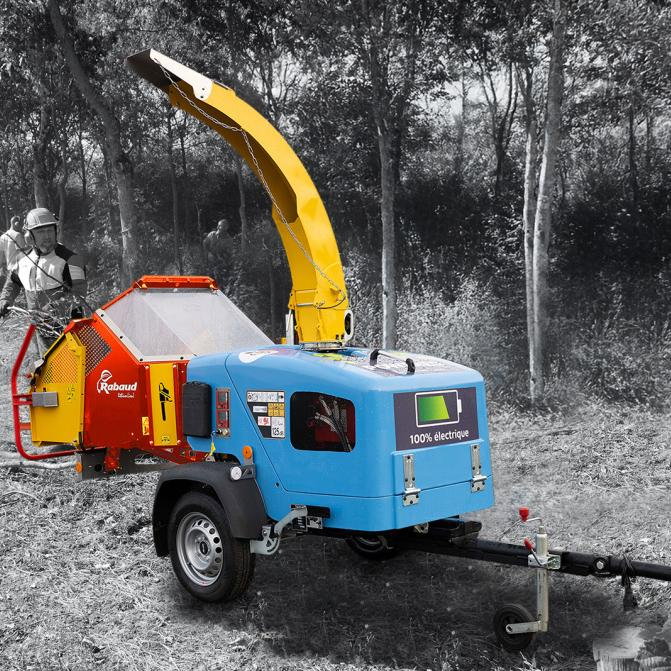 Tocător electric VEGETOR 160 E – baterii 48 V, motor 13 kW, Ø 160 mm, RABAUD [3]