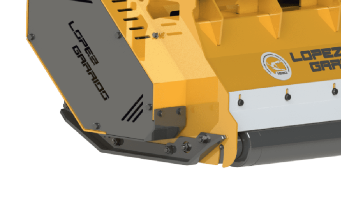 Hydraulic vegetation mulcher, Lopez Garrido TKA700, for 1.5–5 t excavators [3]