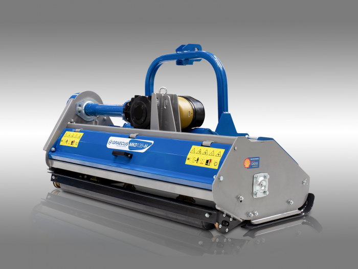 Tocator de vegetatie pentru tractor, 125 cm, conectare cardan PTO, deplasare laterala hidraulica, Graecus MKD125-H [6]