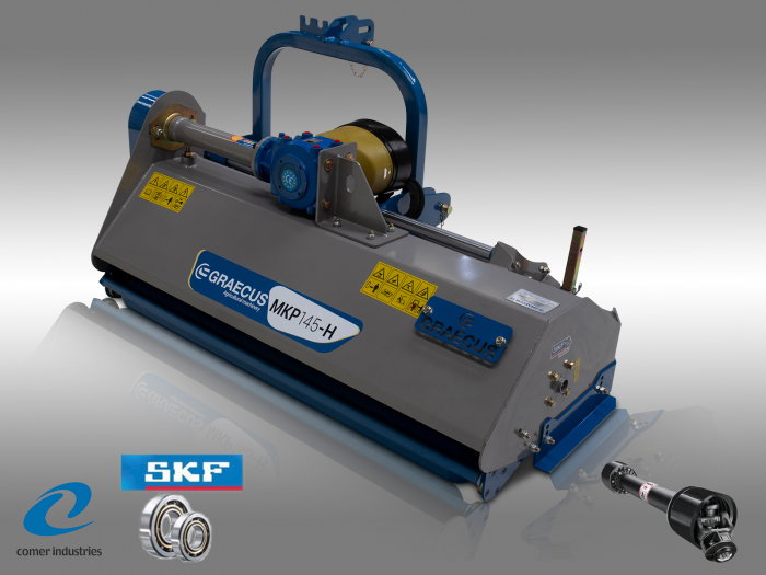 Tocator de vegetatie pentru tractor, 125 cm, conectare cardan PTO, deplasare laterala hidraulica, Graecus MKP125 [2]