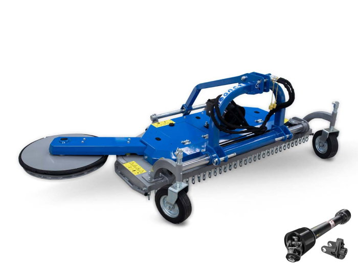 Tocator de vegetatie pentru tractor 40-90 CP, cu disc de cosire lateral, 170 cm, conectare cardan tractor , Graecus MTS170-H [1]