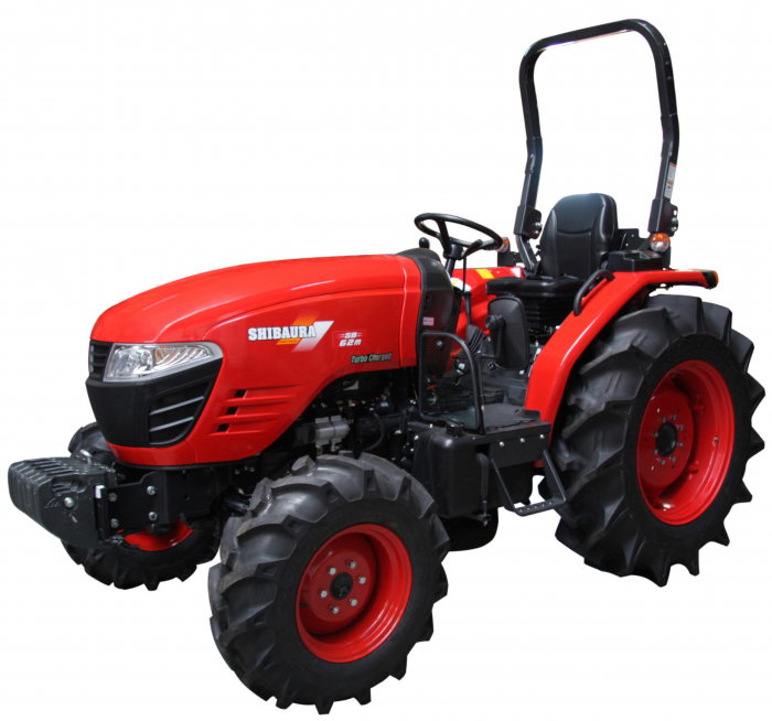 Shibaura SB62m – Tractor compact 60 CP, 4×4, transmisie 12x12 sincronizată, PTO 540/750, 4 supape hidraulice, greutăți frontale [1]