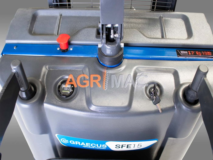 Transpalet electric SFE15 1.5T cu platformă operator și catarg Duplex 3200 mm [8]